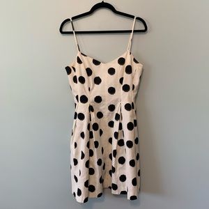 LOFT cream and black polka dot sundress